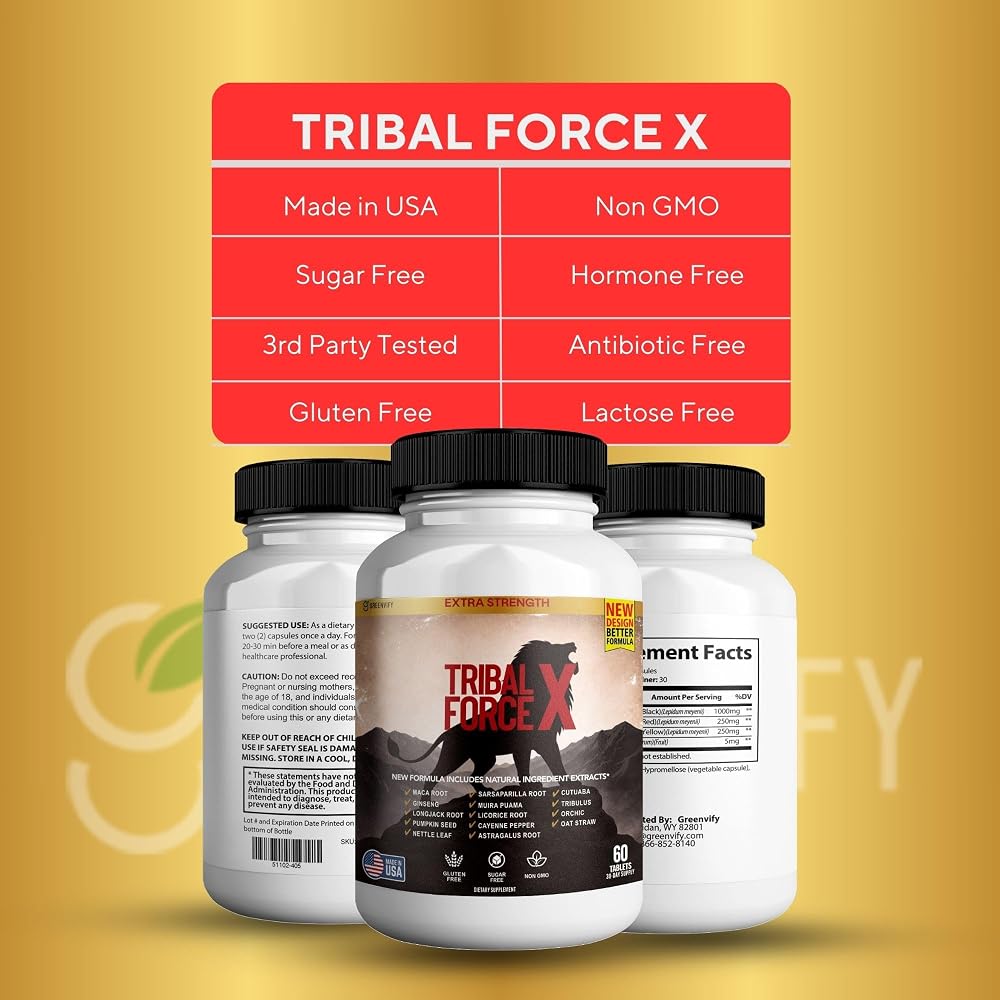 GREENVIFY Tribal Force X Extra Strength Natural Supplement