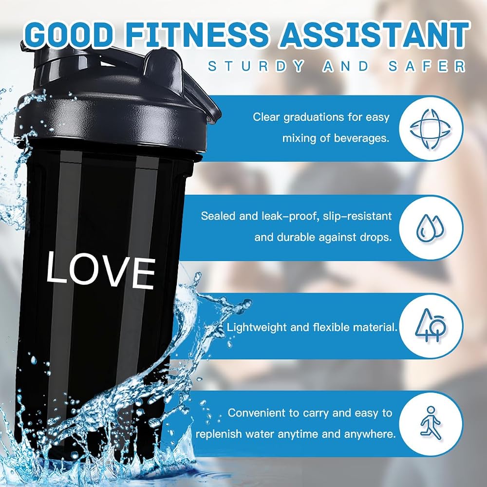 APZNBYR Custom Shaker Bottles 18 OZ Plastic