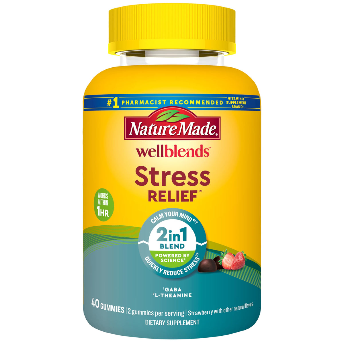 Nature Made Wellblends Stress Relief Gummies - 40 Gummies