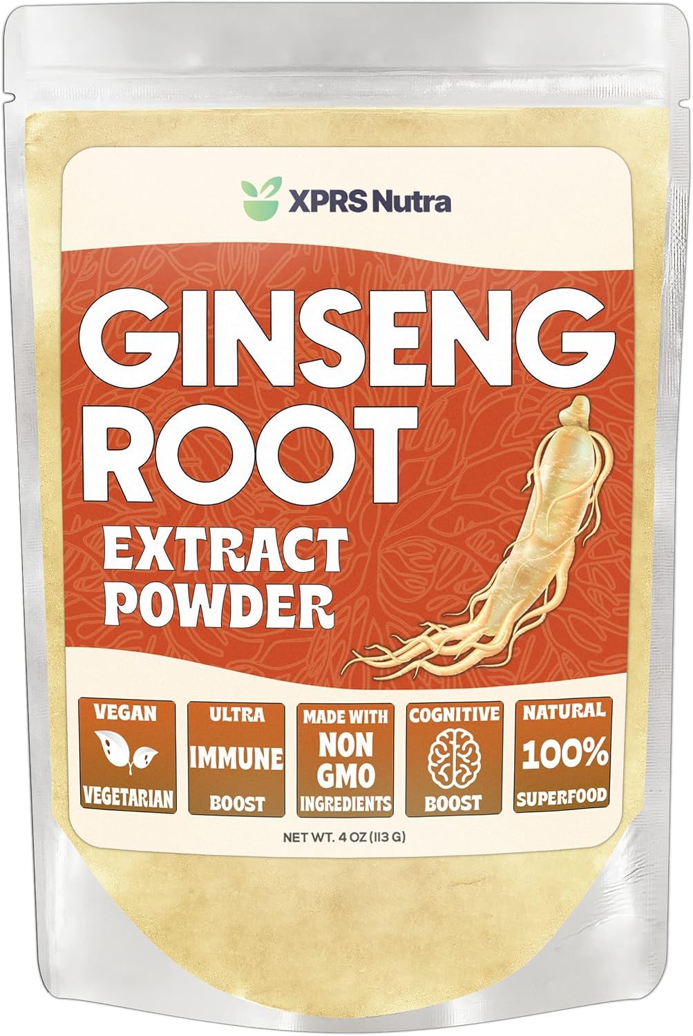 XPRS Nutra Ginseng Root Extract Powder - Ginseng Powder Supports