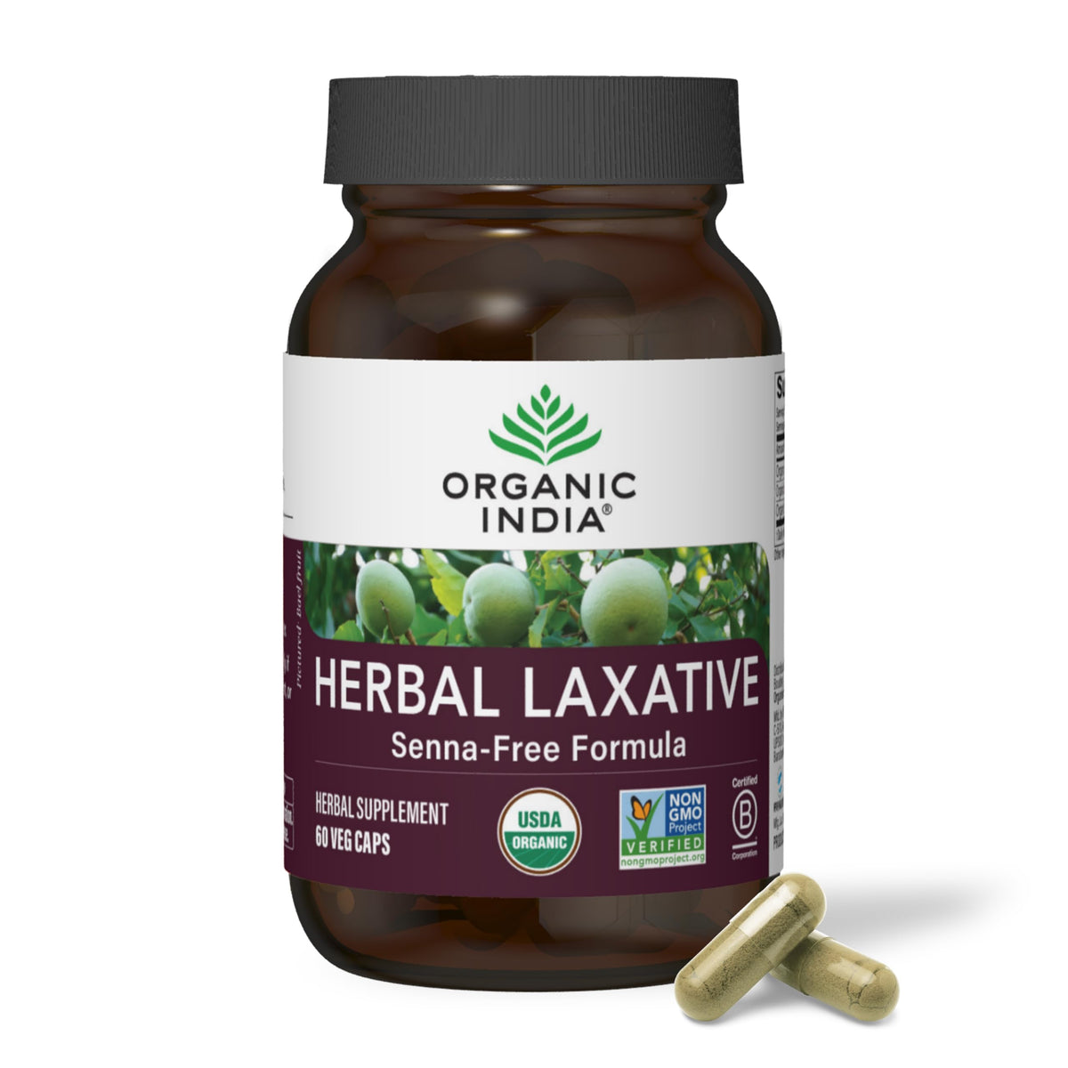 ORGANIC INDIA Herbal Laxative Supplement - 60 Capsules