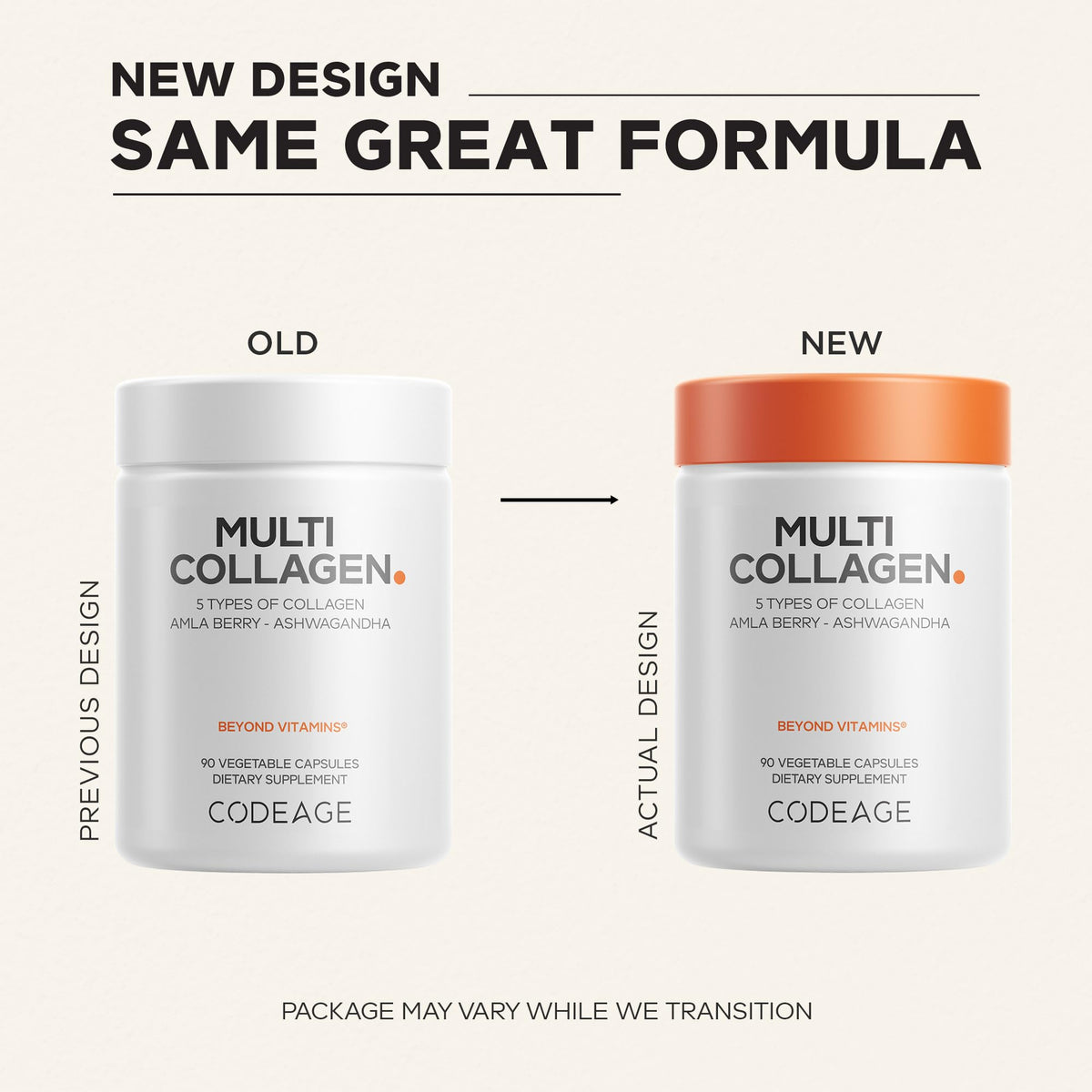 Codeage Multi Collagen Peptides Protein - 90 Capsules - image 3