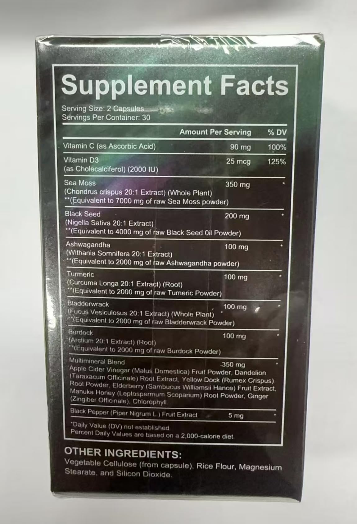 HUYEHF Sea Moss Black Seed Oil Ashwagandha - 60 Capsules - image 2
