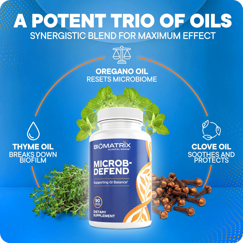 BioMatrix Biofilm Disruptor Oregano Thyme Clove Oil - 90 Softgels - image 4