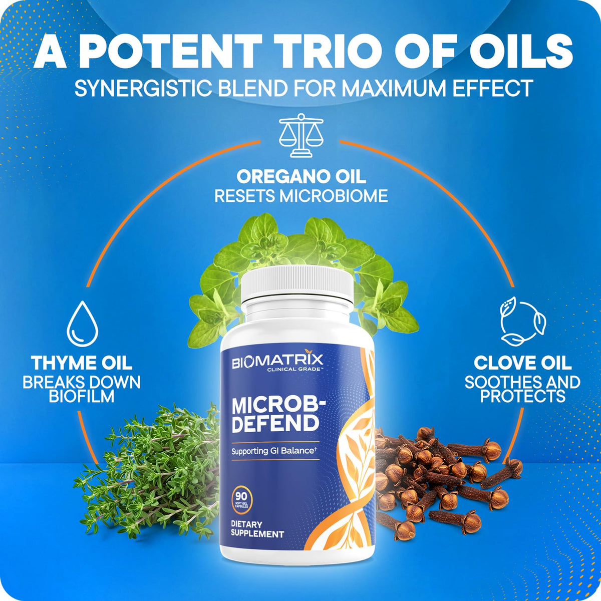 BioMatrix Biofilm Disruptor Oregano Thyme Clove Oil - 90 Softgels - image 4