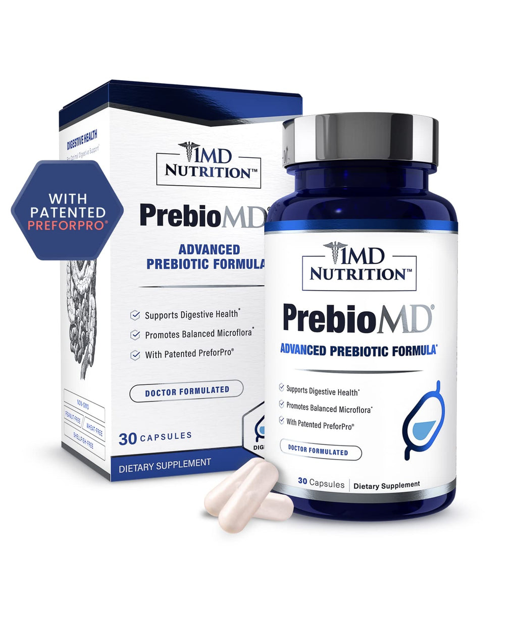 1MD Nutrition PreBioMD Prebiotic with PreforPro - 30 Capsules