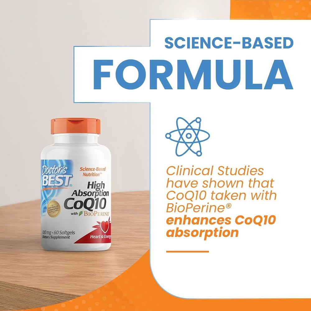 Doctor's BEST CoQ10 100mg with BioPerine - 60 Softgels - image 4