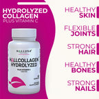 Hallusa Natural Hydrolyzed Collagen 1000mg with Vitamin C - 60 Capsules - image 7