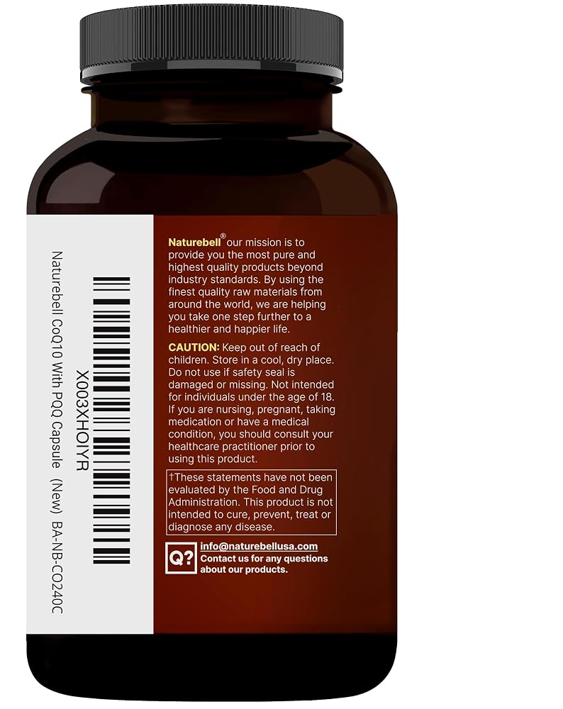 NatureBell CoQ10 200mg with PQQ - 240 Vegetarian Capsules - image 8