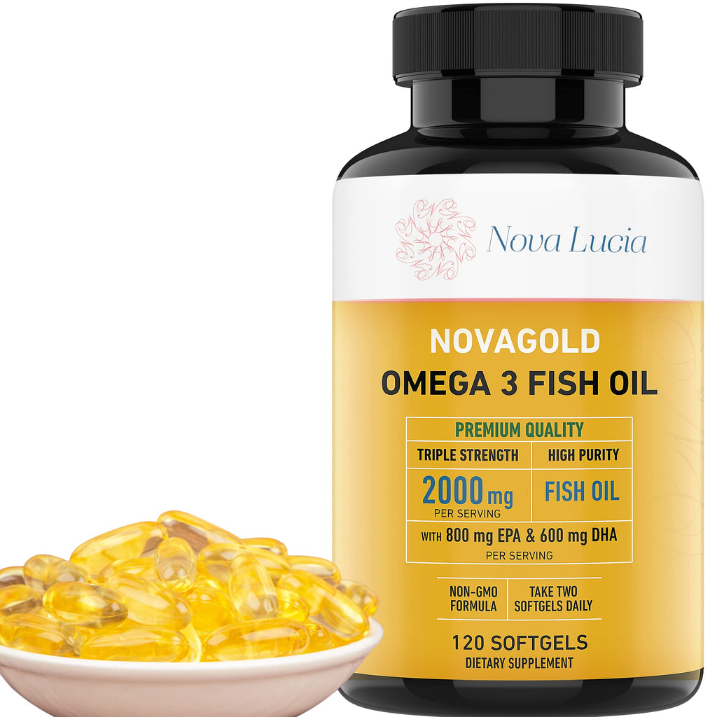 Nova Lucia Omega 3 Fish Oil 2000mg EPA DHA - 120 Softgels