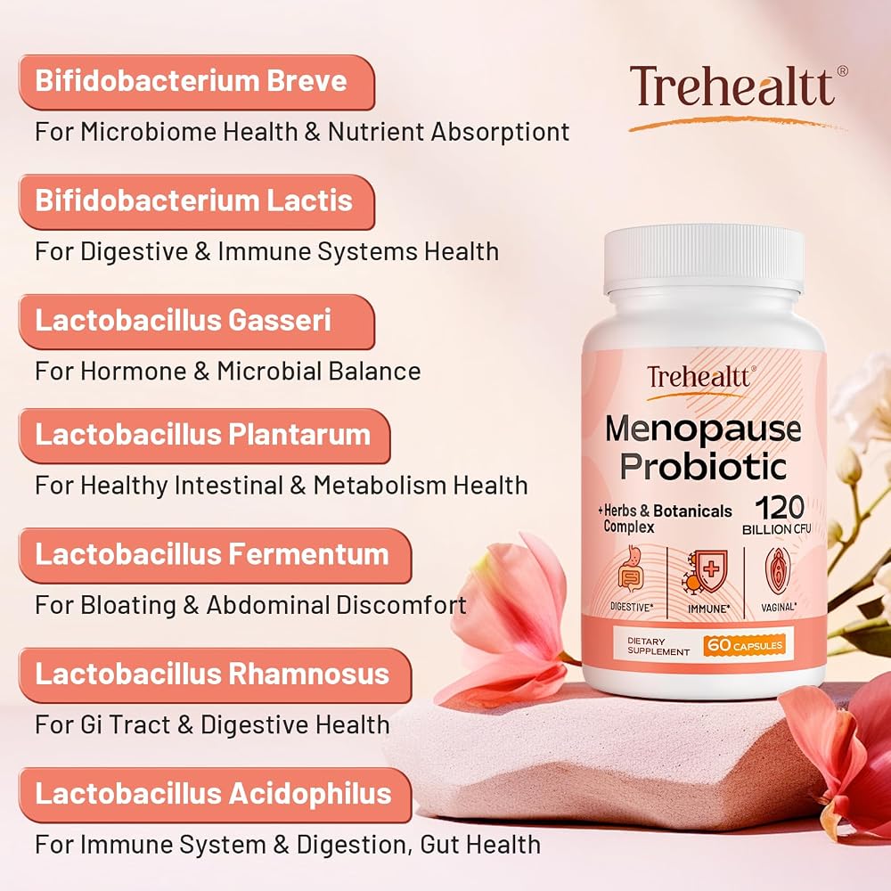 Trehealtt Probiotics and Prebiotics for Adults, Shelf-Stable