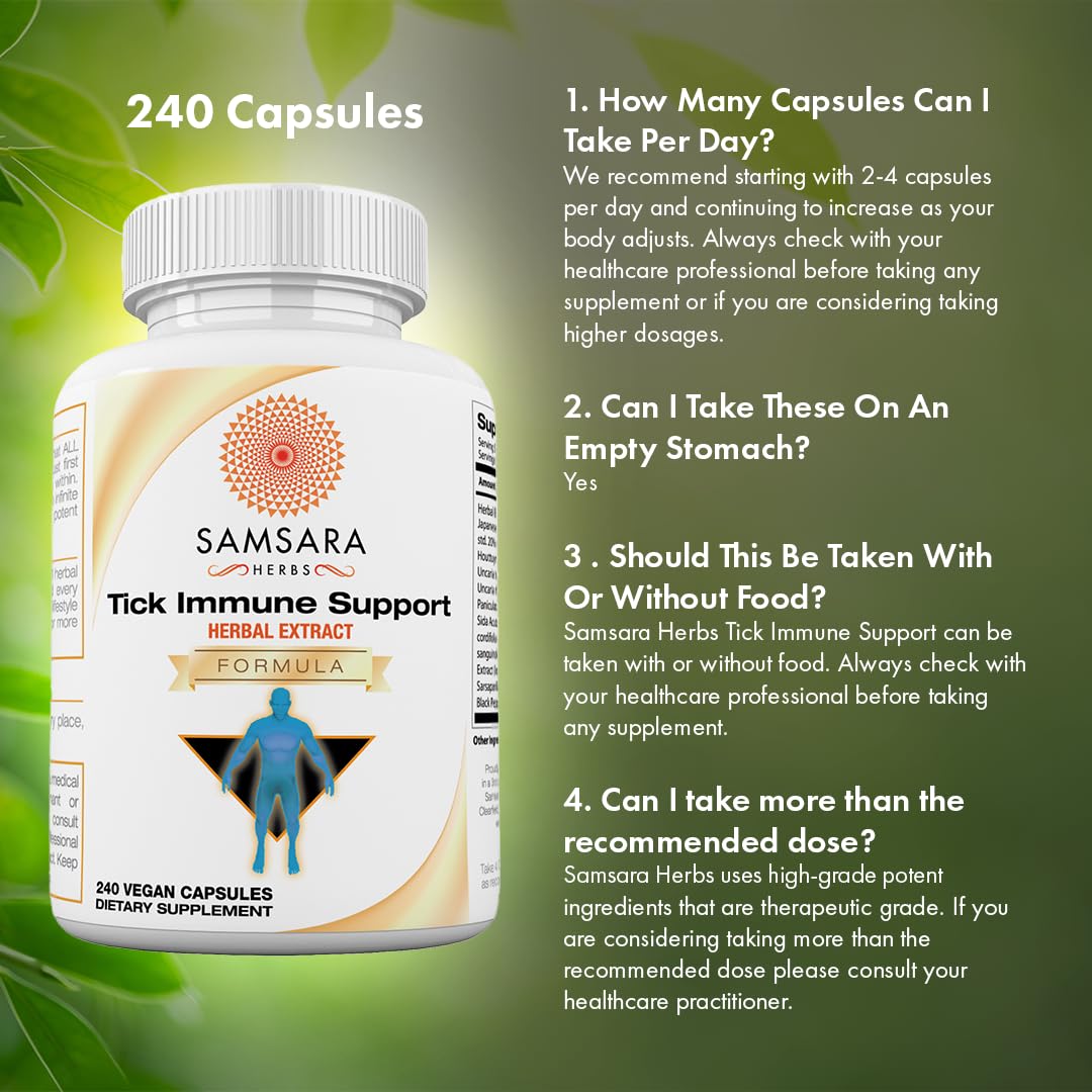 Samsara Herbs Tick Immune Support - 240 Capsules - image 5