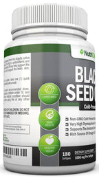 NutriONN Black Seed Oil 1000 mg Immune Support - 180 Softgels - image 4