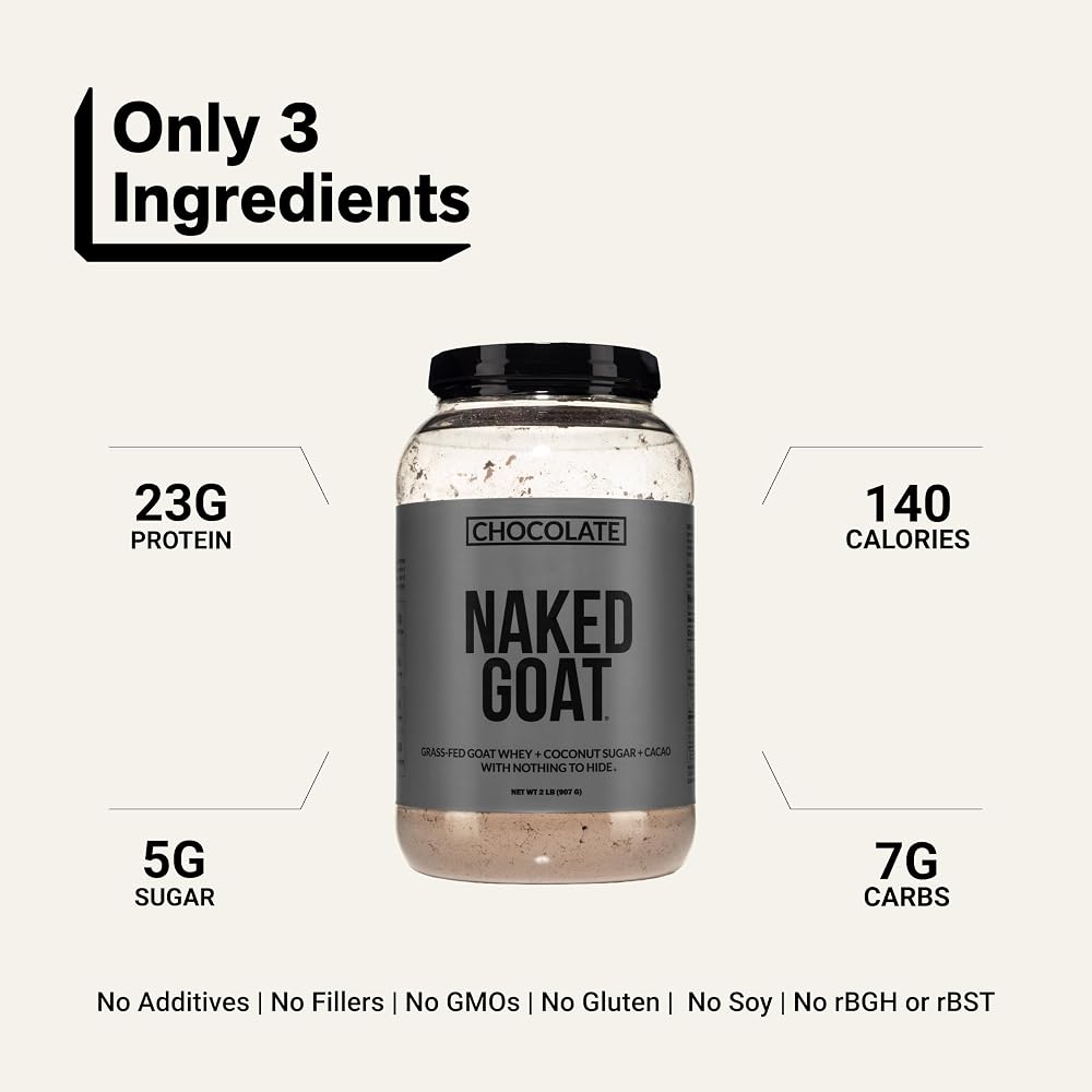 NAKED Goat Chocolate Protein Powder - 25 Servings - image 3