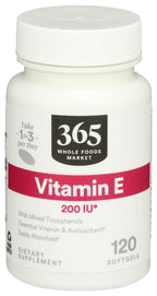 365 by Whole Foods Market Vitamin E 200 IU - 120 Softgels