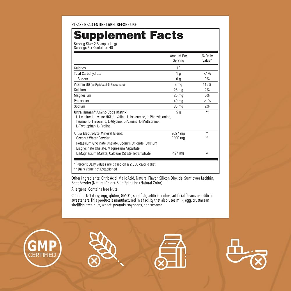 Ultra Human Amino Code EAA BCAA Powder Dragonberry - 40 Servings - image 2