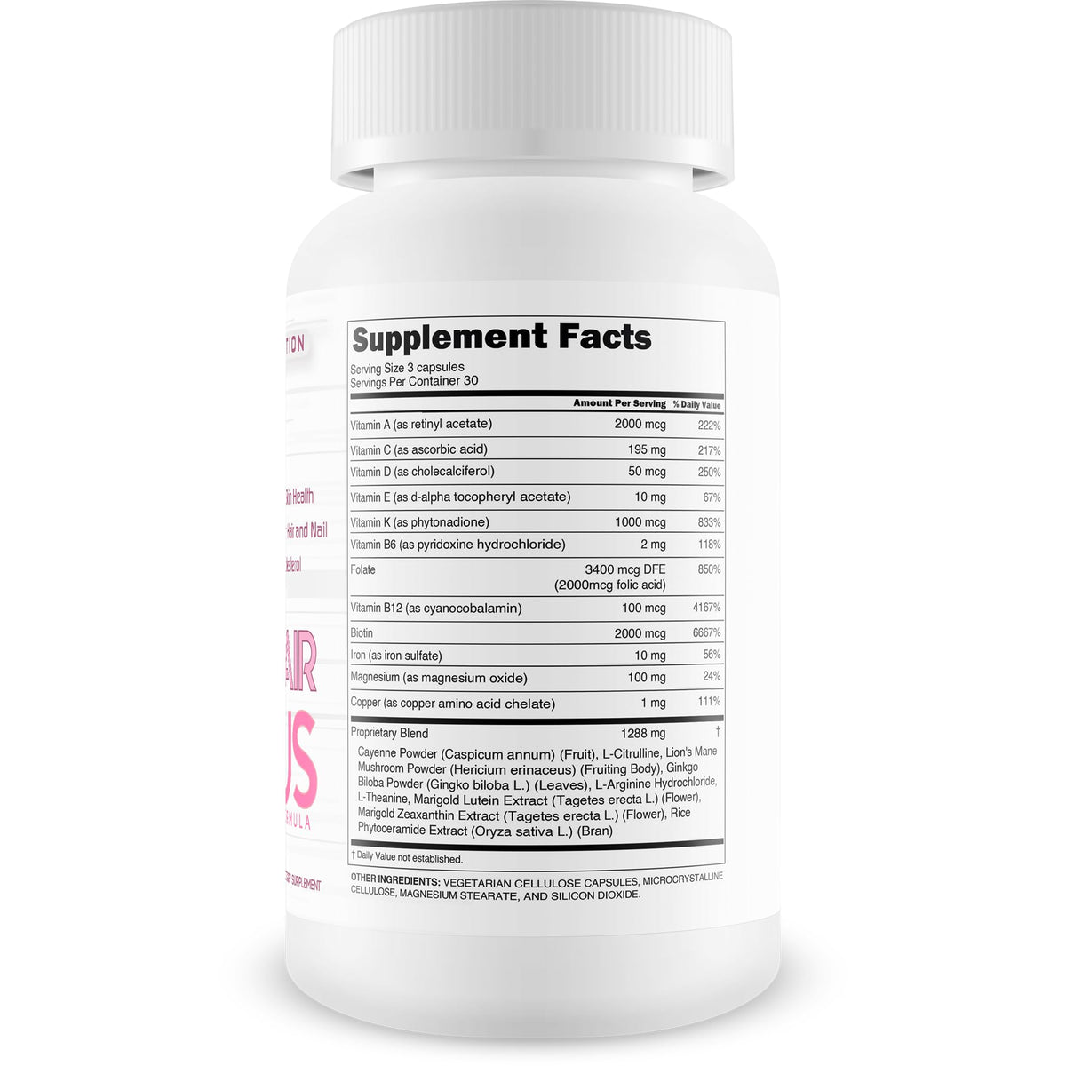 Lulu Nutrition Puri Hair Plus Advanced Hair Formula - 90 Capsules - image 2