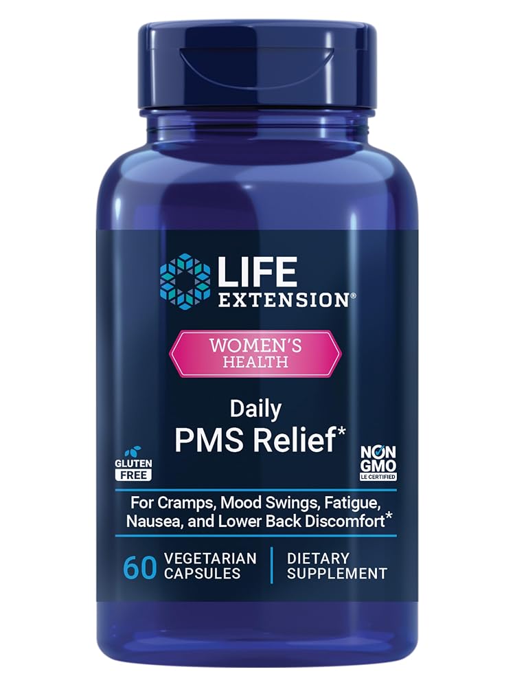 Life Extension Daily PMS Relief with Ginger and Magnesium - 60 Capsules