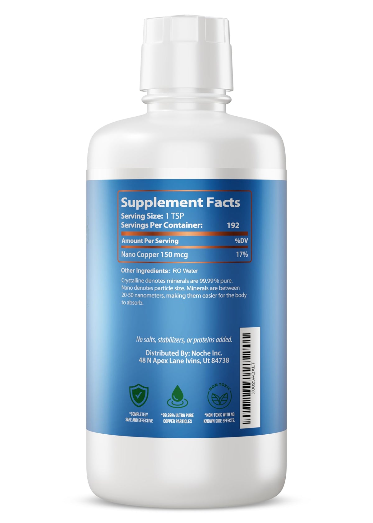 NutriNoche Liquid Colloidal Copper Supplement 30 ppm - 32 Fl Oz - image 3