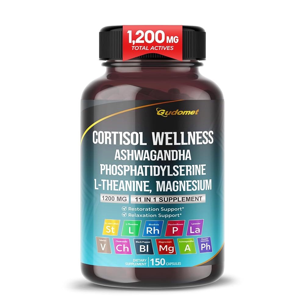 GUDOMET Ashwagandha 1200 mg with Magnesium - 150 Capsules