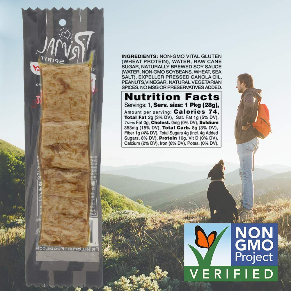Primal Spirit Foods Meatless Vegan Jerky Thai Peanut - 24 Strips - image 2
