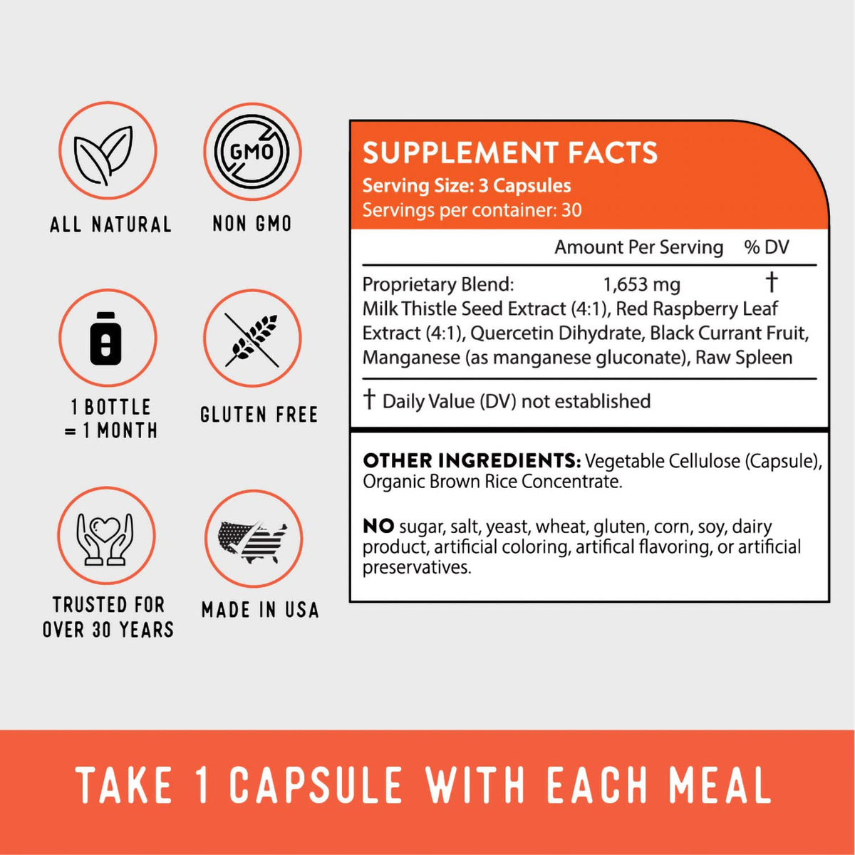 Dr. Barry's Hiatal Health Natural Supplement - 90 Capsules - image 2