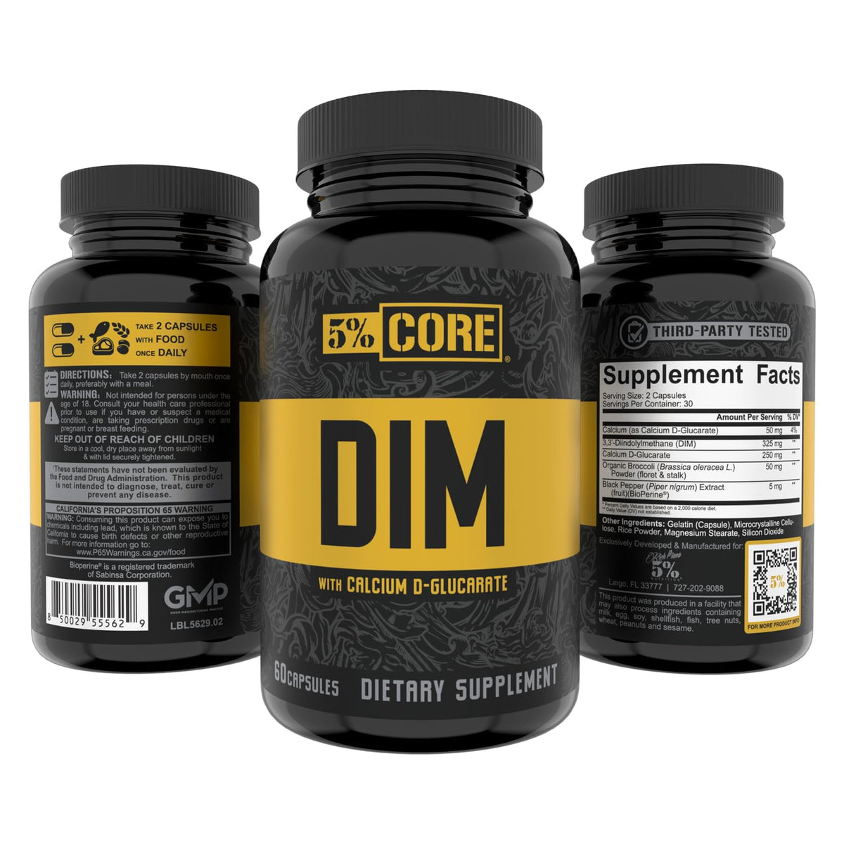 5% Nutrition Core DIM Supplement for Estrogen Support - 60 Capsules - image 5