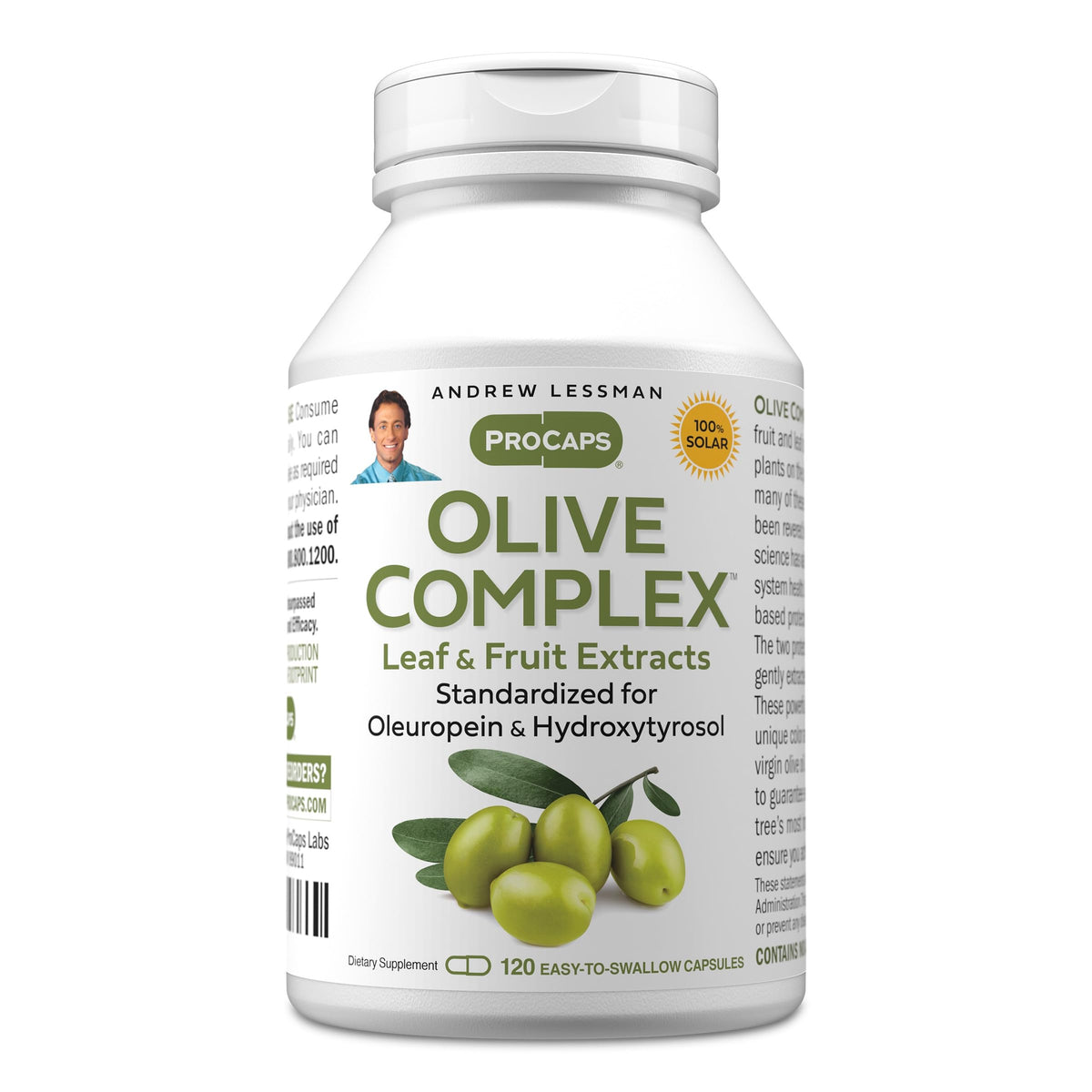 ANDREW LESSMAN Olive Complex - Capsules - Leaf and Fruit Extracts.