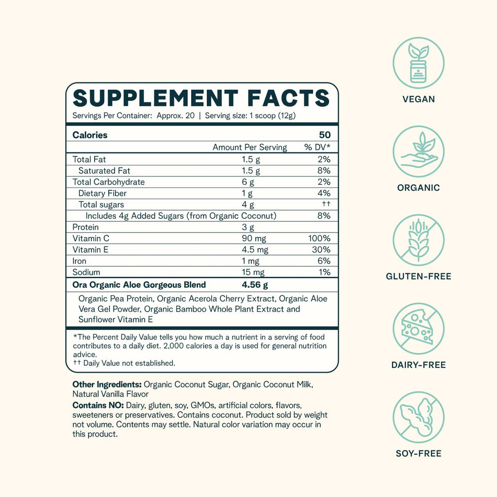Ora Organic Vegan Collagen-Boosting Powder - Hair, Skin & Nails - 20 Servings - image 5