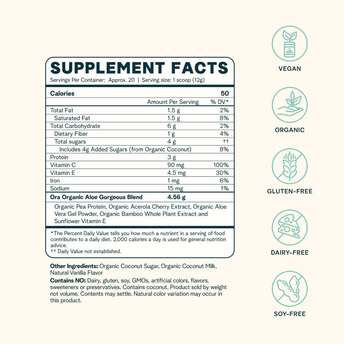 Ora Organic Vegan Collagen-Boosting Powder - Hair, Skin & Nails - 20 Servings - image 5
