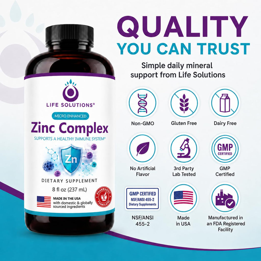 Life Solutions Liquid Zinc Supplement - 8 fl oz - image 7