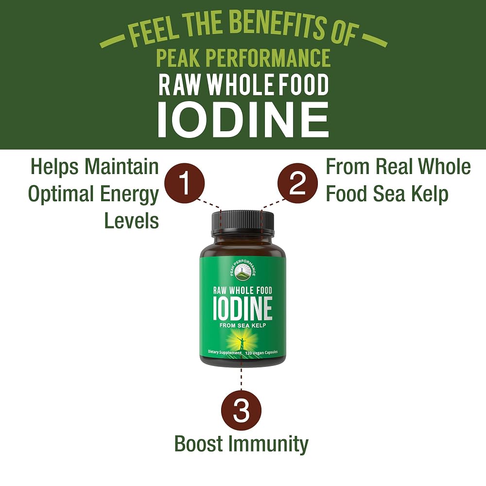 Peak Performance Iodine Supplement from Organic Kelp - 120 Capsules - image 2