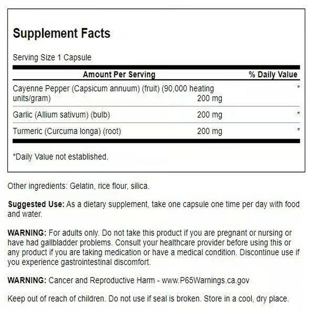 Swanson Full Spectrum Turmeric Garlic & Cayenne