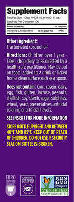 Ddrops Kids Booster Vitamin D3 600IU Liquid - 100 Drops - image 2