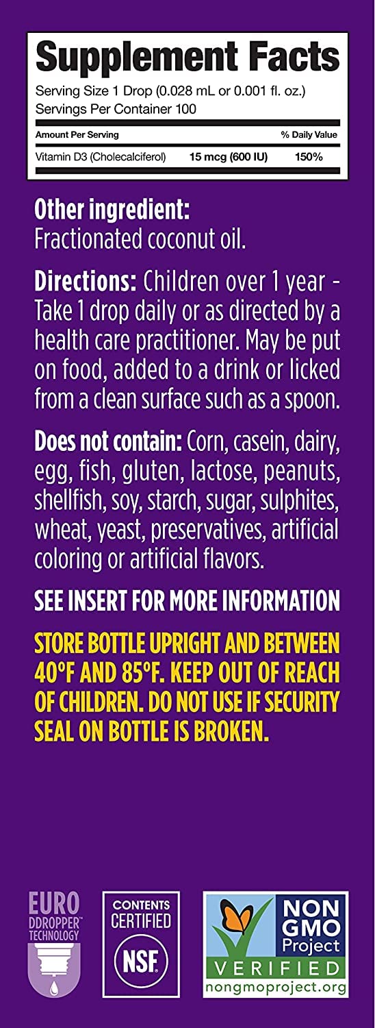 Ddrops Kids Booster Vitamin D3 600IU Liquid - 100 Drops - image 2