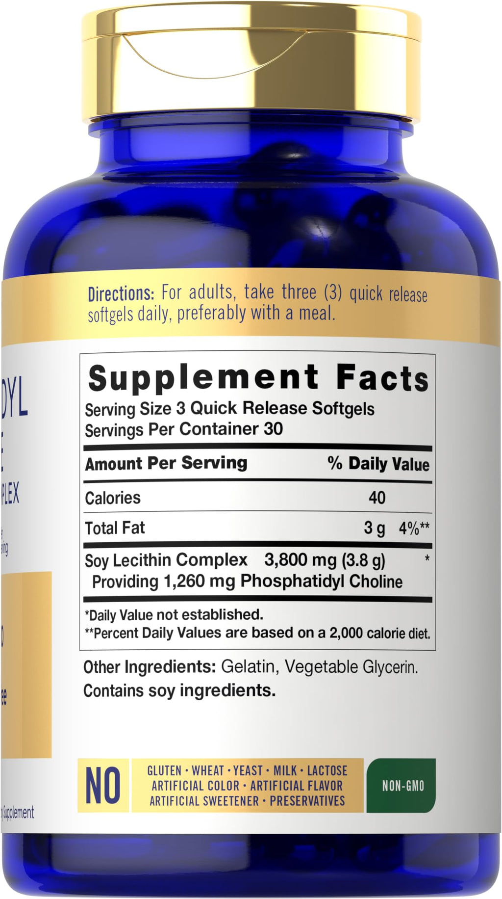 Carlyle Phosphatidyl Choline 3,800mg - 90 Softgels - image 2