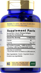 Carlyle Phosphatidyl Choline 3,800mg - 90 Softgels - image 2