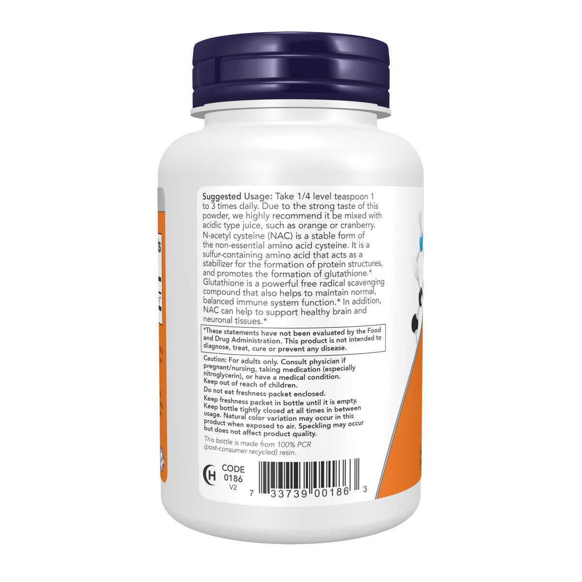 NOW NAC 600 mg Pure Powder Immune Support - 4 oz - image 3