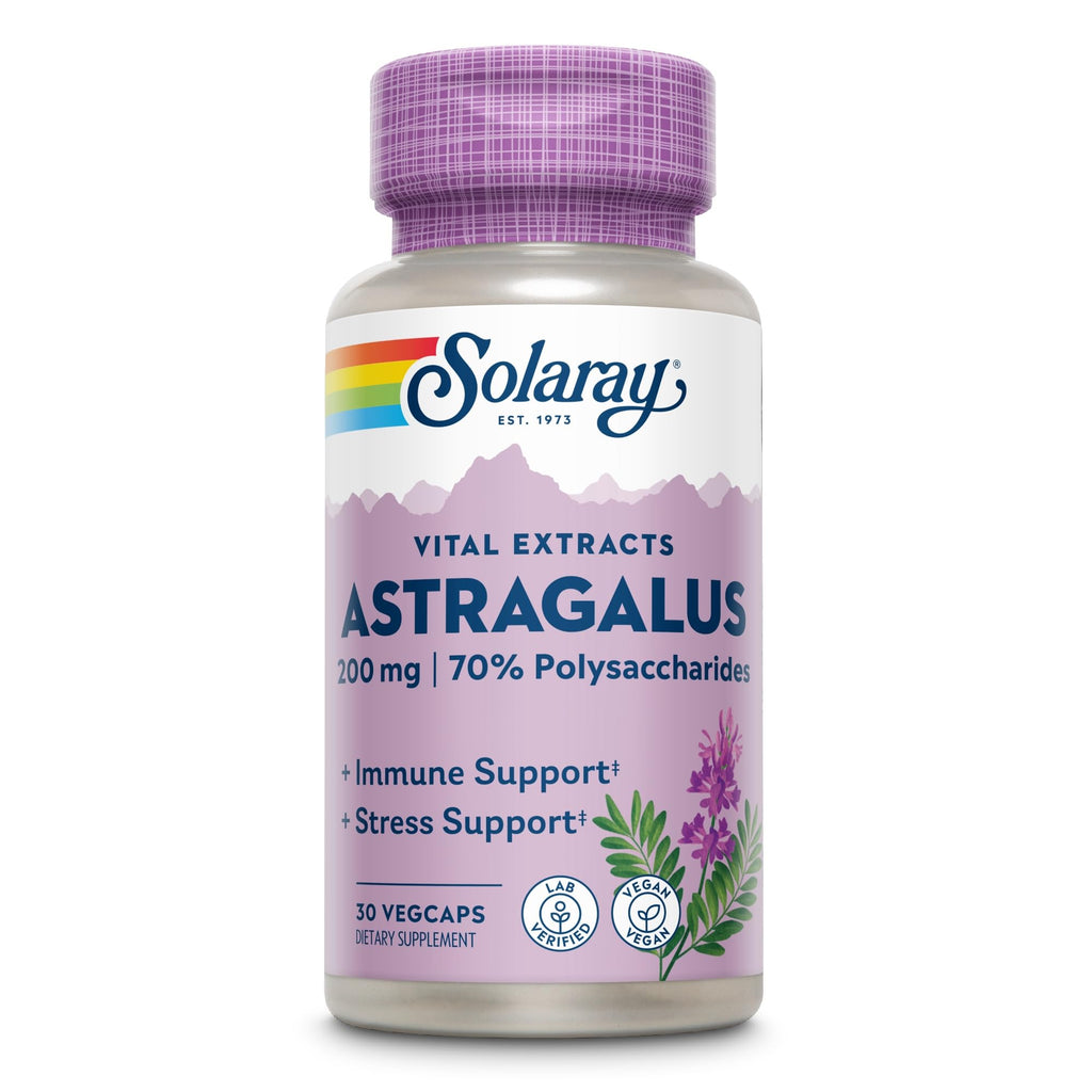 Solaray Astragalus Extract 200mg Immune Support - 30 Capsules