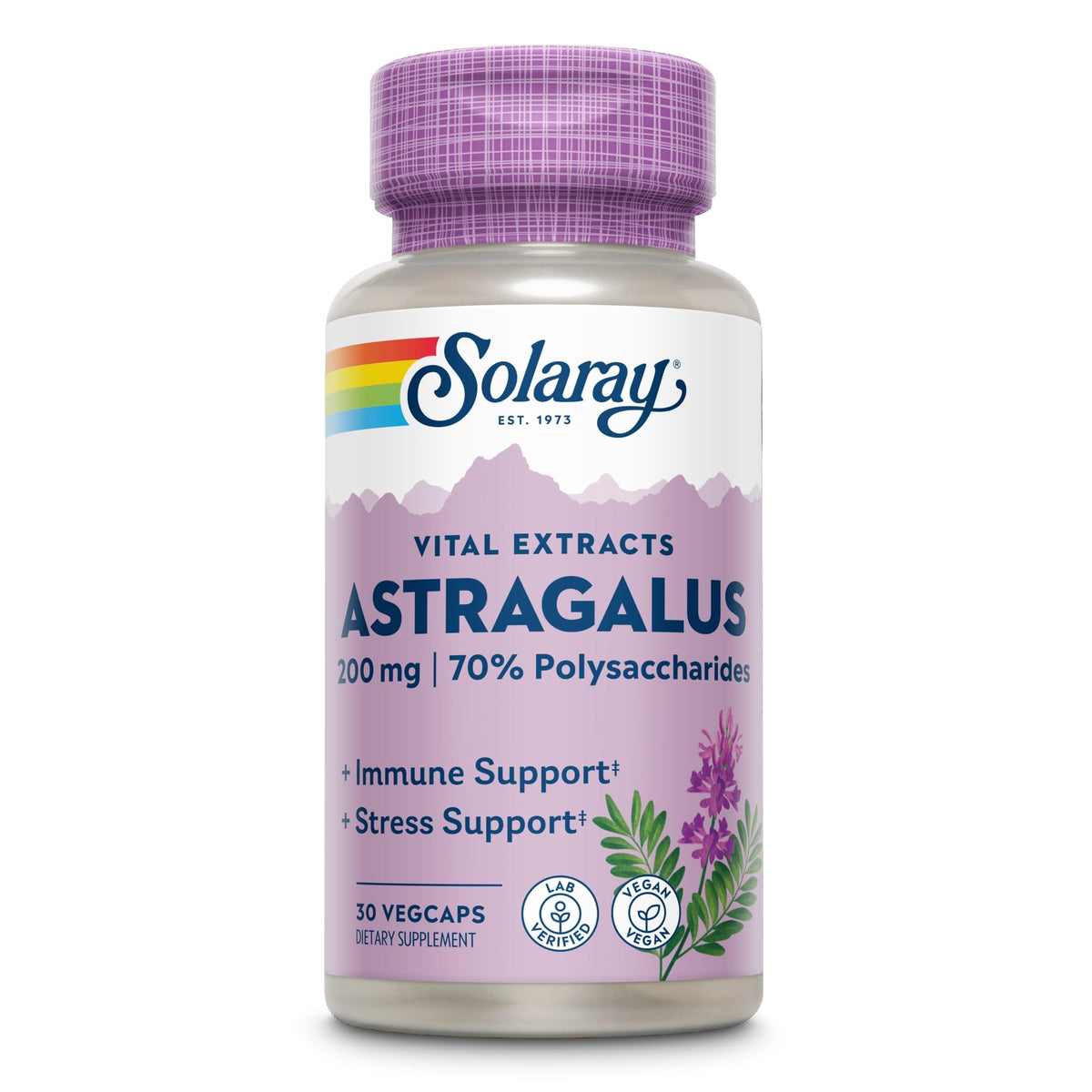 Solaray Astragalus Extract 200mg Immune Support - 30 Capsules
