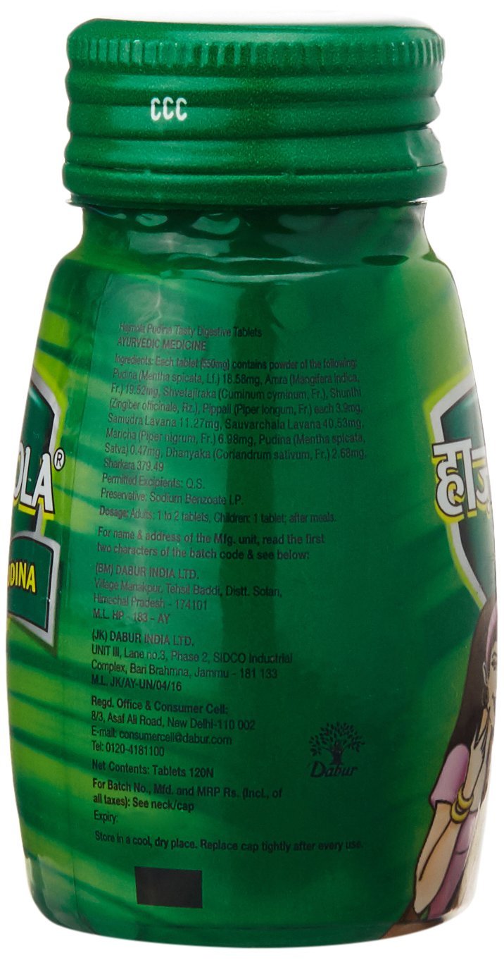 Dabur Hajmola Pudina Digestive Tablet - 120 Tablets - image 2
