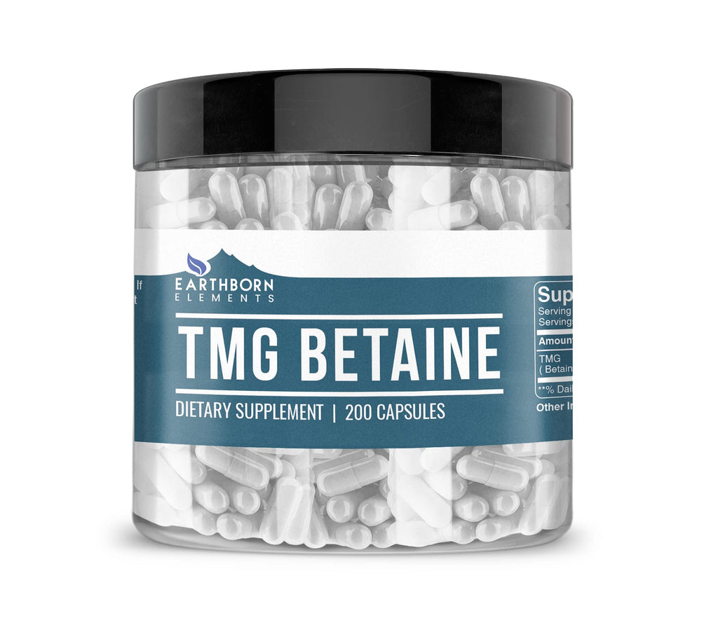 Earthborn Elements TMG Betaine Anhydrous Trimethylglycine - 200 Capsules