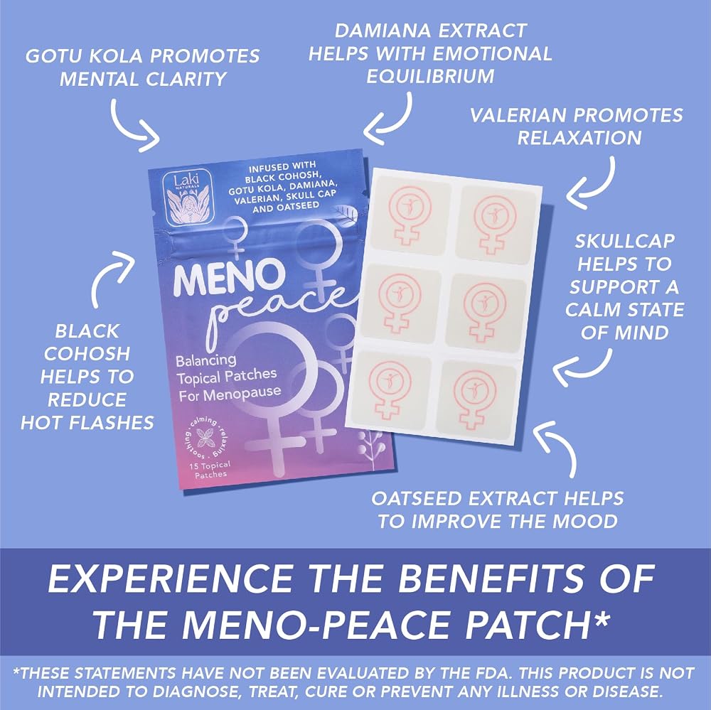 Laki Naturals Meno-Peace Patch Menopause Support - 15 Patches - image 3