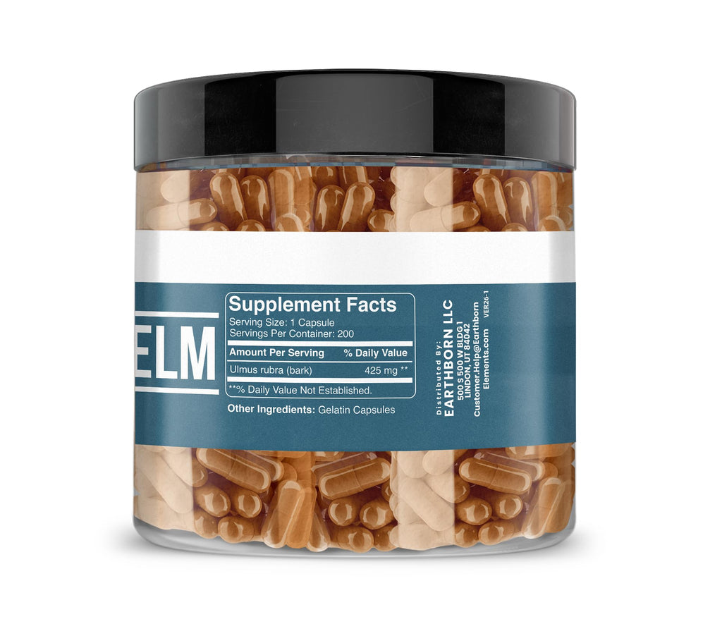 Earthborn Elements Slippery Elm - 200 Capsules - image 2