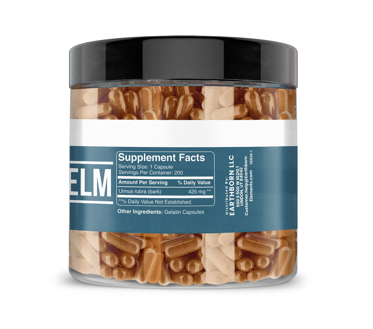 Earthborn Elements Slippery Elm - 200 Capsules - image 2