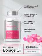 Horbäach Borage Oil 2000 mg GLA - 120 Softgels - image 3