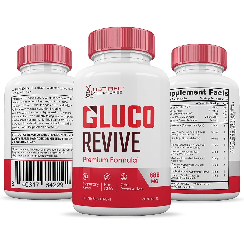 Justified Laboratories Glucorevive 688MG Parent