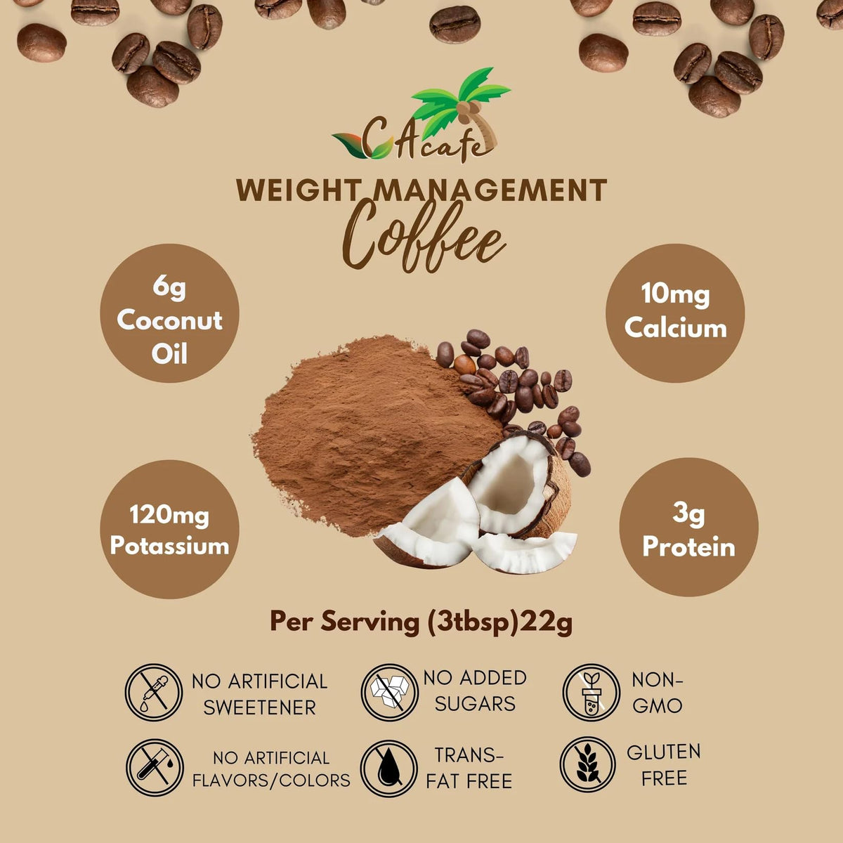 CAcafe Weight Loss Coffee Powder - 540g - image 6