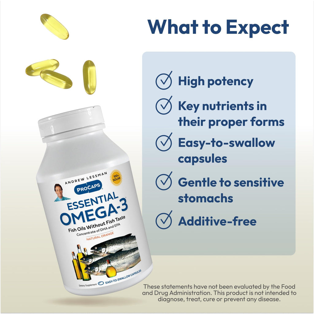 ANDREW LESSMAN Essential Omega-3 Orange - Softgels - Ultra-Pure