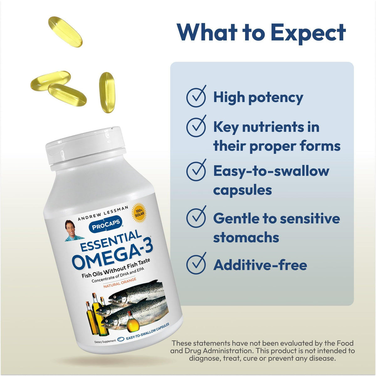 ANDREW LESSMAN Essential Omega-3 Orange - Softgels - Ultra-Pure